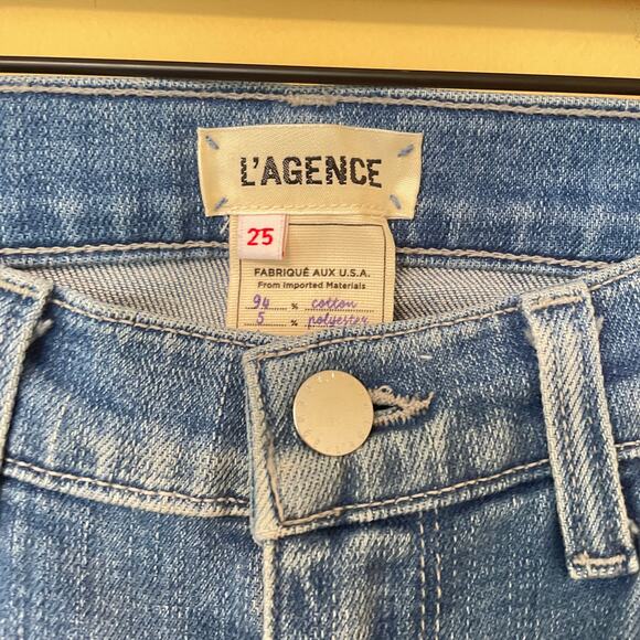 NWT L'Agence El Matador French Slim Jeans 25 0 Light Denim Skinny Straight - Picture 8 of 9